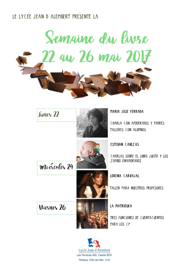 PROGRAMA SEMANA DEL LIBRO DEL 22 AL 26 DE MAYO - PRIMARIA Y SECUNDARIA