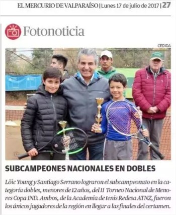 VICE-CAMPEONES DEL TORNEO NACIONAL DE TENIS DE MENORES