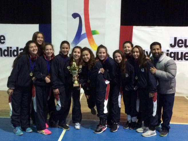 Consuelo Pedreros, Amparo Vargas, Florencia Hernández, Antonia Néspolo, Camila Rodríguez, Libertad Núñez, Nicole Jahn, María Jesús Ojeda, Florencia Llarena, Consuelo Valenzuela, Entrenador: Danny Veliz