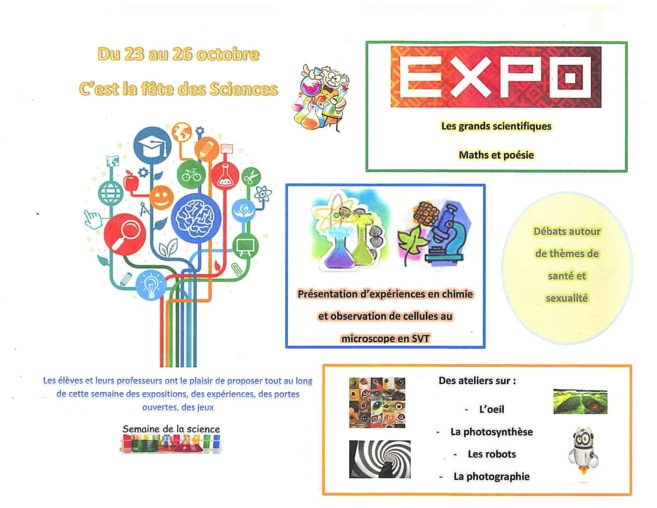 SEMAINE DES SCIENCES SEMAINE DES SCIENCES