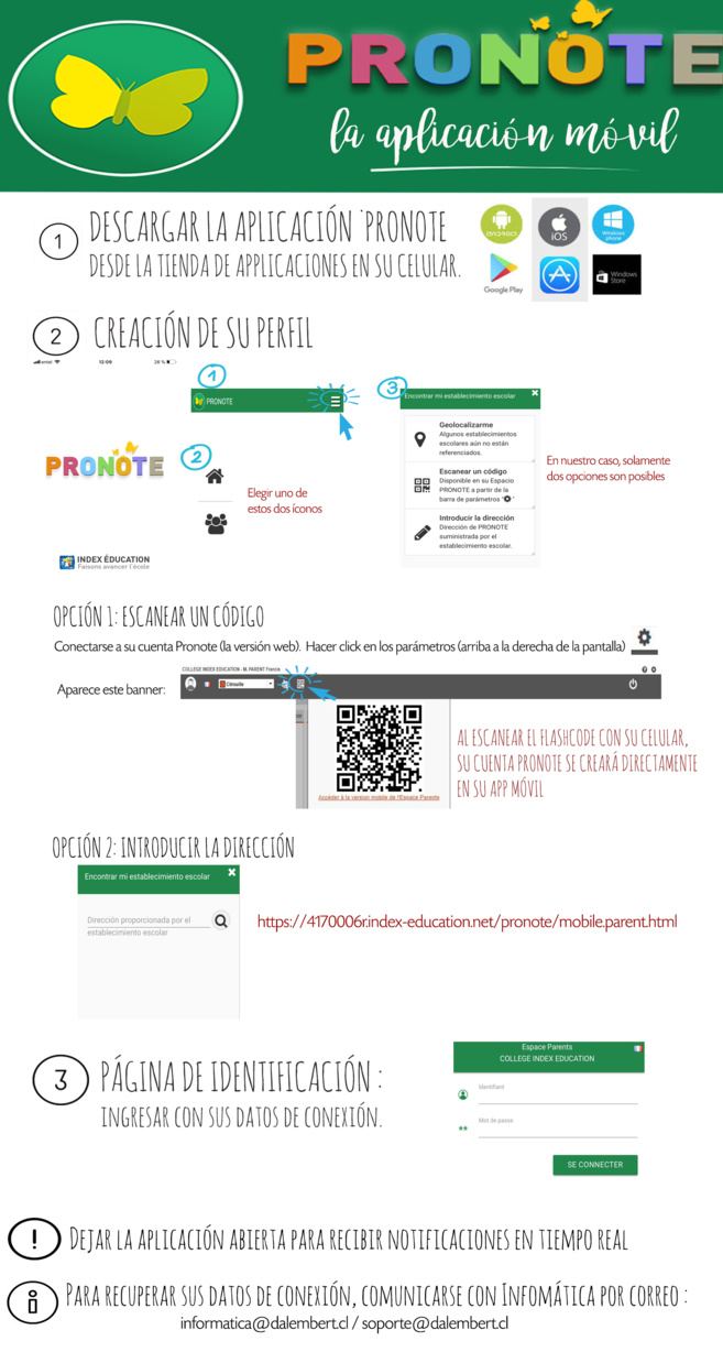 PRONOTE EN EL CELULAR : DESCARGAR LA APLICACIÓN