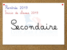 Rentrée Secondaire: recordatorio reuniones de apoderados Rentrée Secondaire: recordatorio reuniones de apoderados