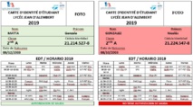 TARJETAS DE IDENTIFICACIÓN EN SECUNDARIA- Communicación del 21 de marzo 