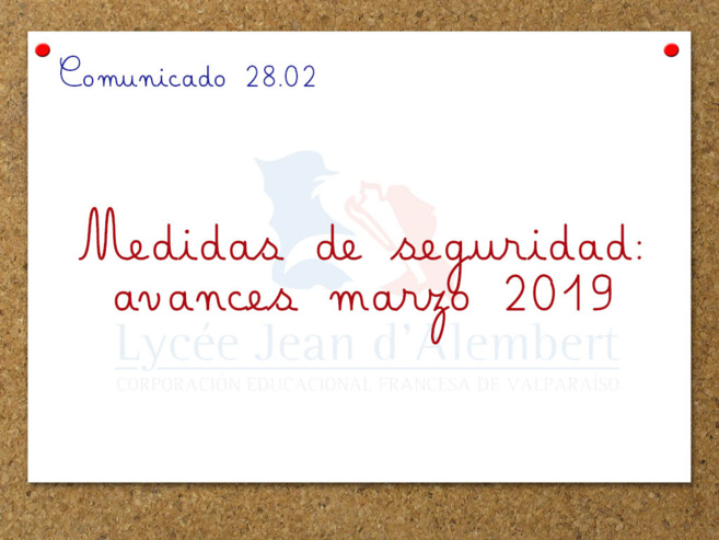 Medidas de seguridad - Informe Marzo 2019