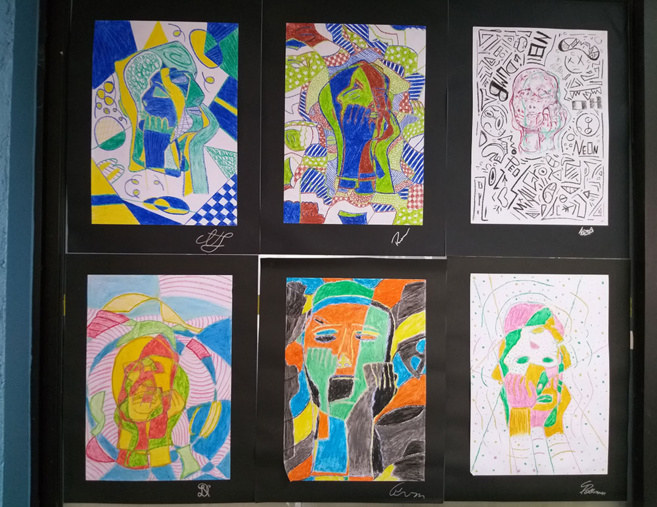 Créations cubistes par nos 2des - Creaciones cubistas por nuestros 2dos medios
