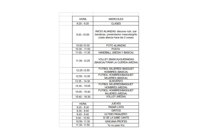 PROGRAMA DE LAS ALIANZAS 2019 - 22, 23, 24 de mayo