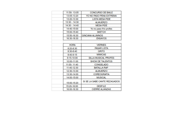 PROGRAMA DE LAS ALIANZAS 2019 - 22, 23, 24 de mayo