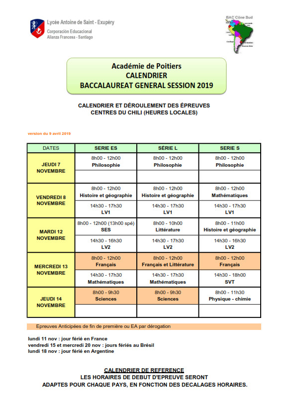 BAC 2019: Le calendrier des épreuves est là !