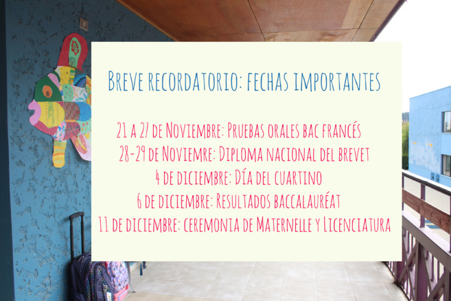 Informaciones calendario de fin de año escolar Informaciones calendario de fin de año escolar