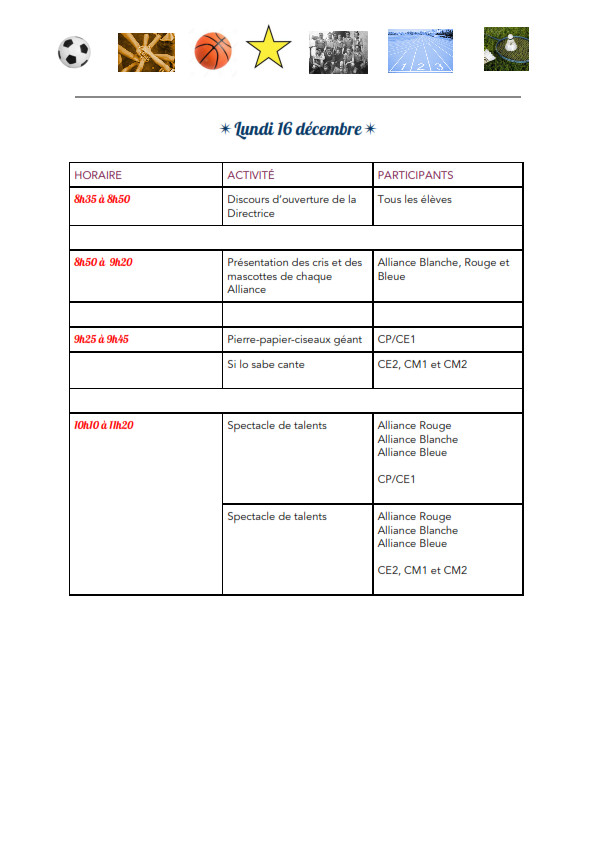 Programme des Alliances de Primaire