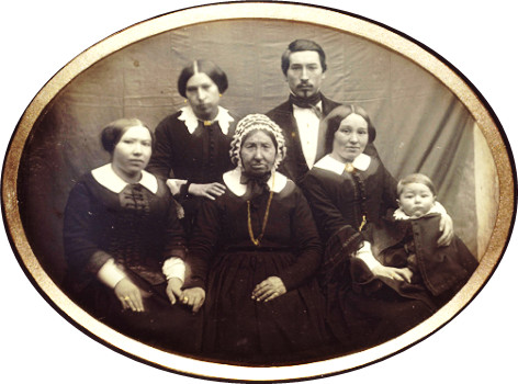 Portrait d'une famille - Vers 1850 Auteur non identifié