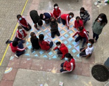 Figures géométriques avec craies des 6ème B Figures géométriques avec craies des 6ème B