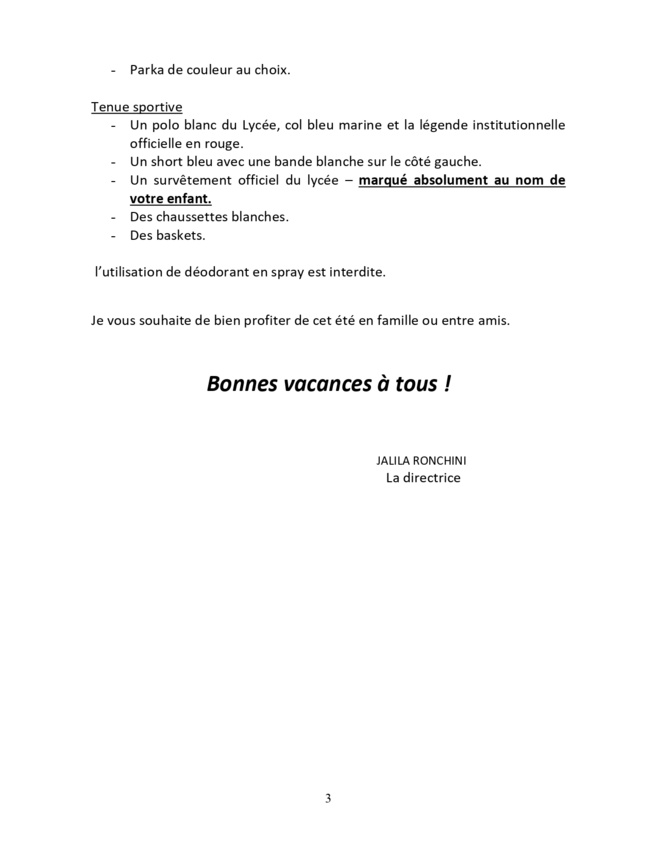 Information Rentrée 2024
