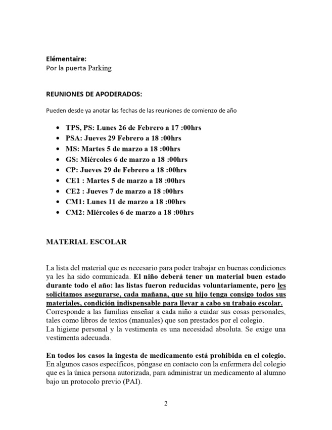 Information Rentrée 2024
