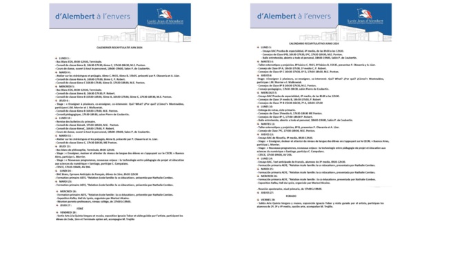 Journal de bord - Bitacoras 