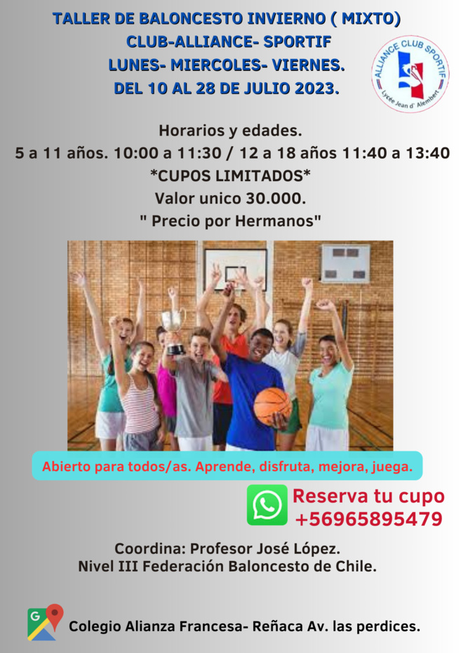 Taller de invierno baloncesto 2023 Taller de invierno baloncesto 2023