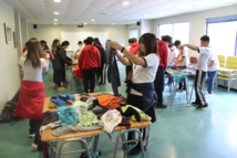 Laboratoire créatif de réutilisation des textiles réalisé par Huila creativité collaborative
