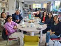 Visite de Patrick Flot, conseiller de coopération et d'action culturelle de l'ambassade de France