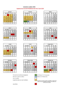 Calendrier Scolaire 2025