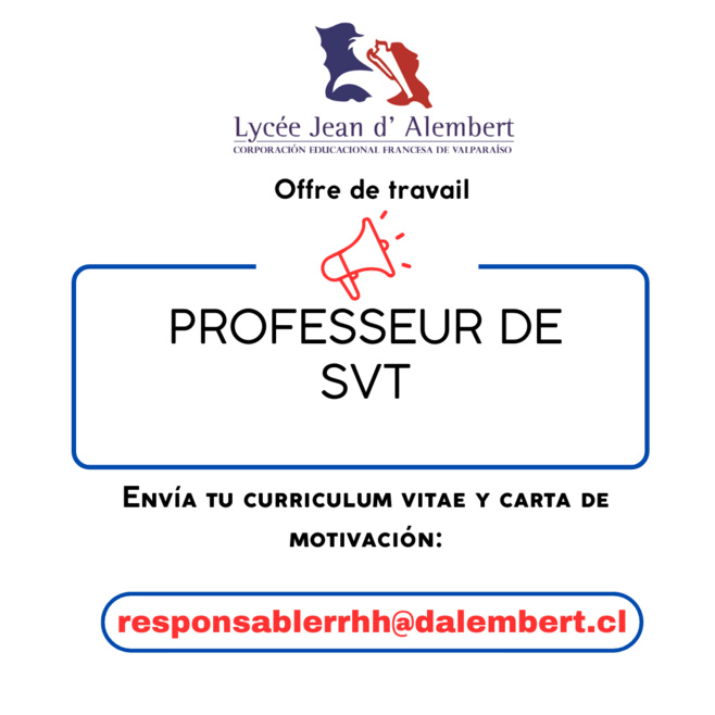LJDA recrute Professeure SVT