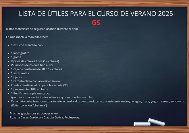 Horarios y útiles Cursos de Nivelación Francés Verano 2025 Horarios y útiles Cursos de Nivelación Francés Verano 2025