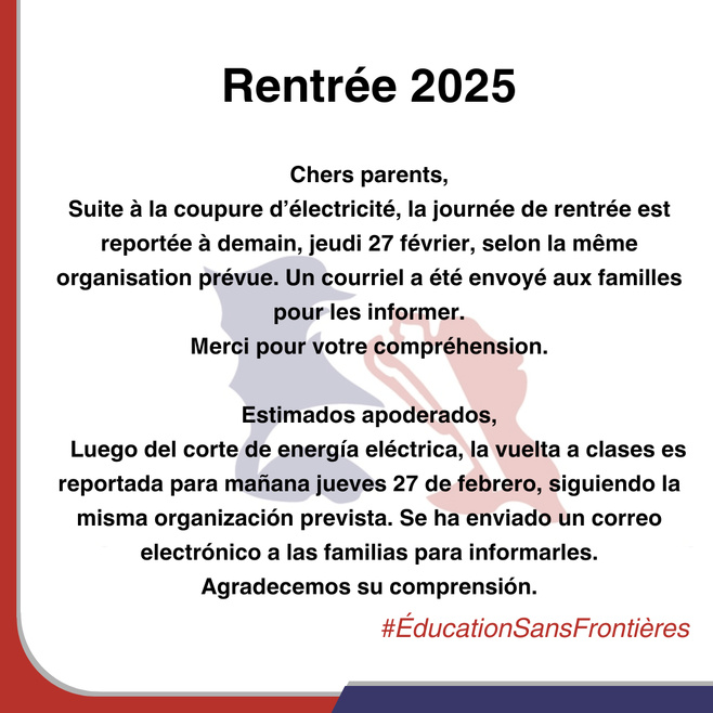 Vuelta a Clases - Rentrée 2025