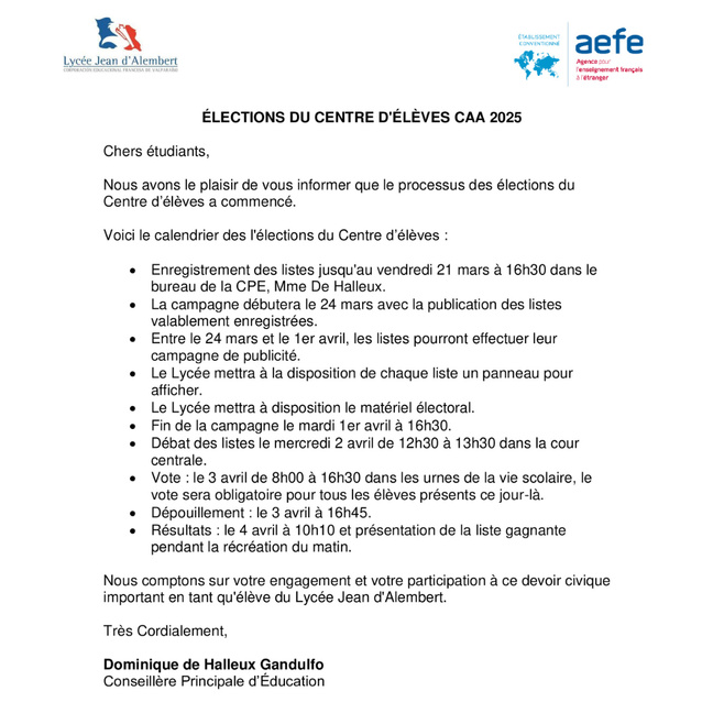 Elecciones CAA 2025