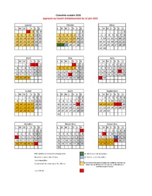 Calendrier Scolaire - Calendario escolare Calendrier Scolaire - Calendario escolare