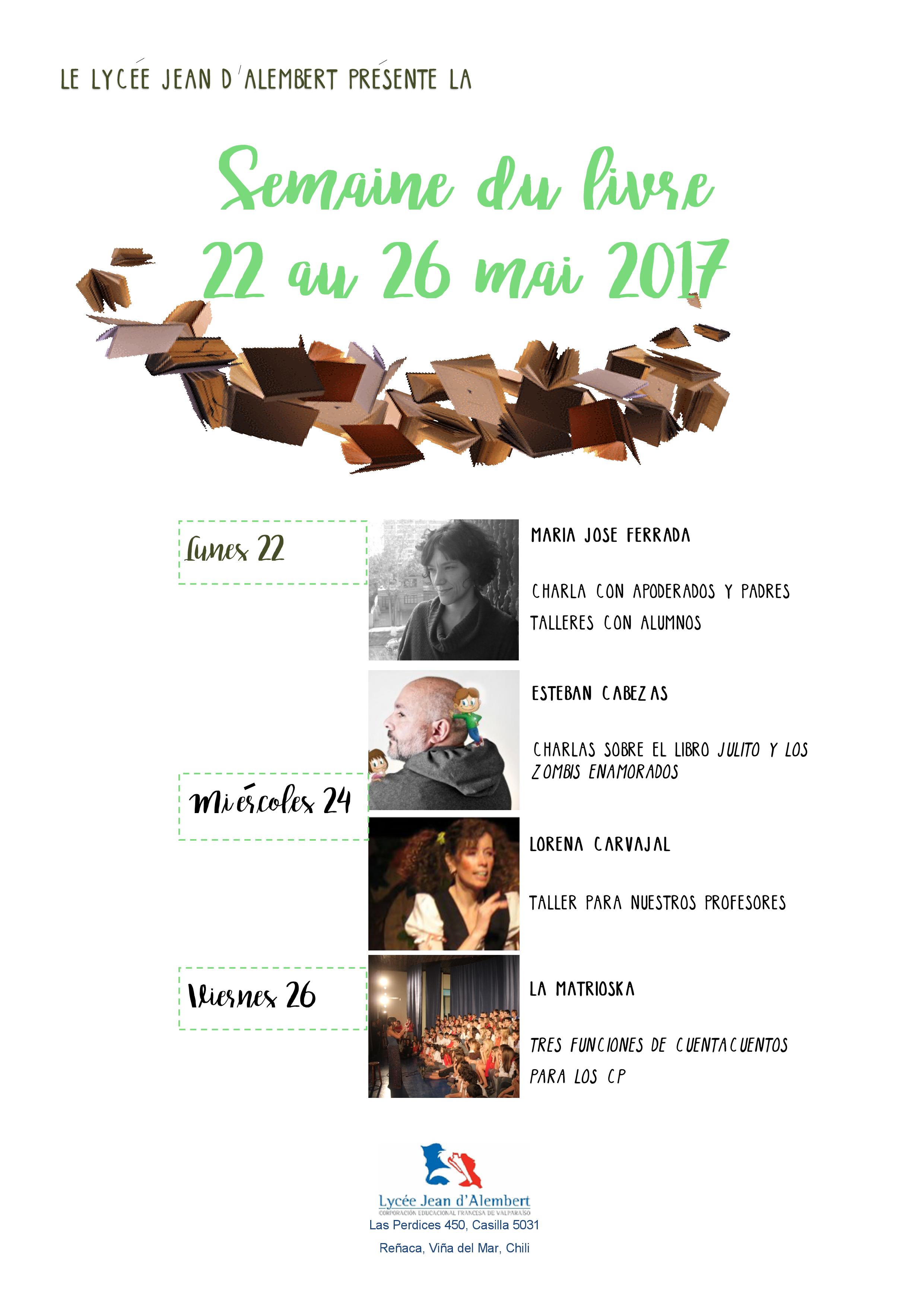 PROGRAMA SEMANA DEL LIBRO DEL 22 AL 26 DE MAYO - PRIMARIA Y SECUNDARIA