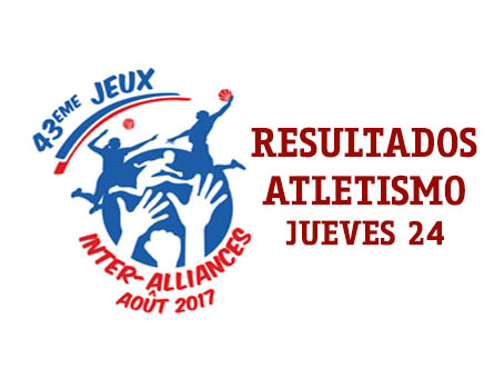RESULTADOS ATLETISMO - JUEGOS INTERALIANZAS 2017