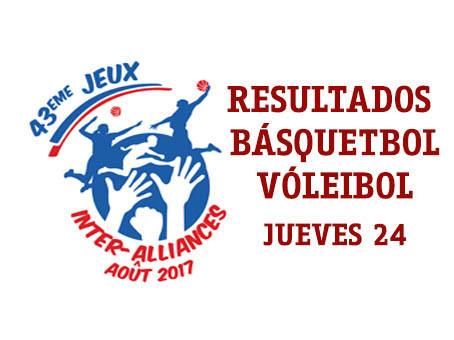 RESULTADOS BÁSQUETBOL Y VÓLEIBOL DÍA 1 - JUEGOS INTERALIANZAS 2017