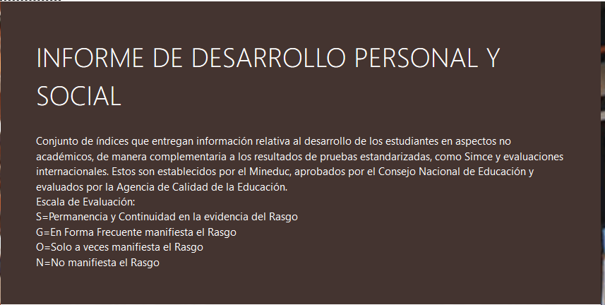 INFORME DE DESARROLLO PERSONAL