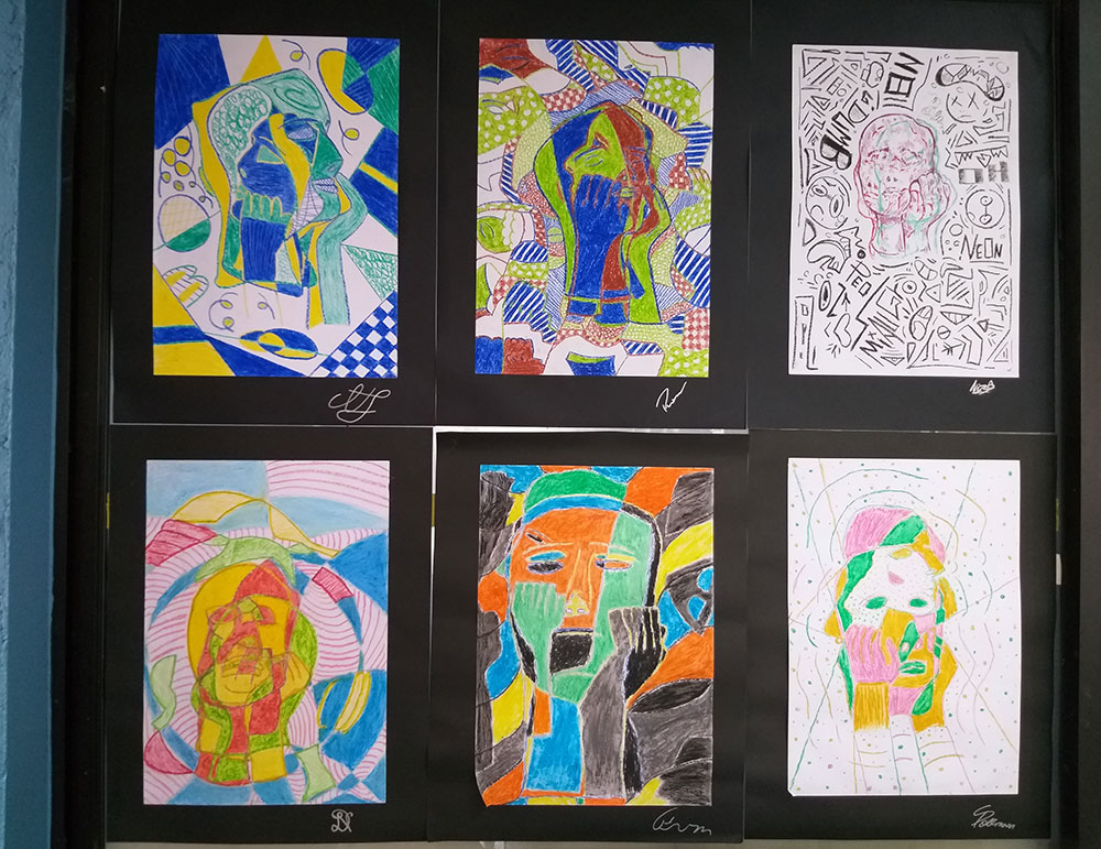 Créations cubistes par nos 2des - Creaciones cubistas por nuestros 2dos medios