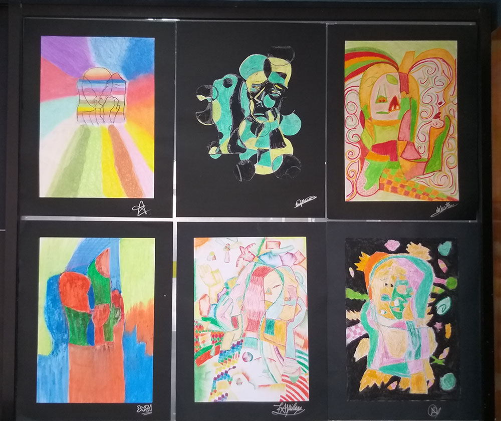 Créations cubistes par nos 2des - Creaciones cubistas por nuestros 2dos medios