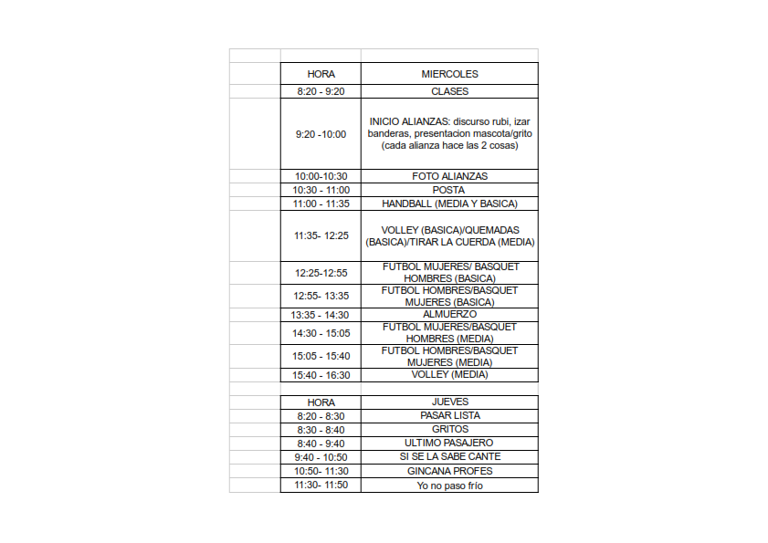 PROGRAMA DE LAS ALIANZAS 2019 - 22, 23, 24 de mayo