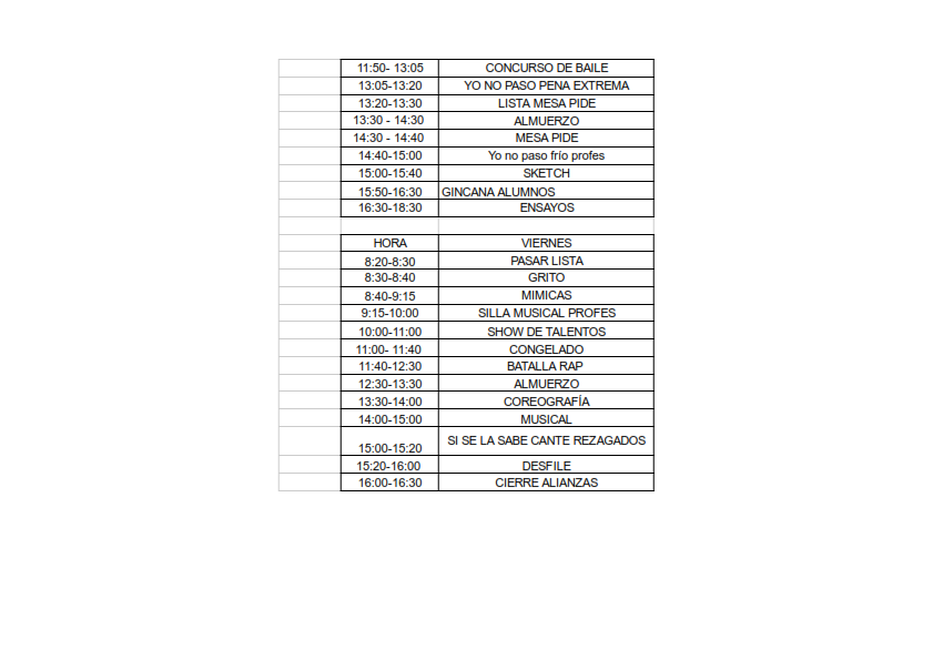 PROGRAMA DE LAS ALIANZAS 2019 - 22, 23, 24 de mayo