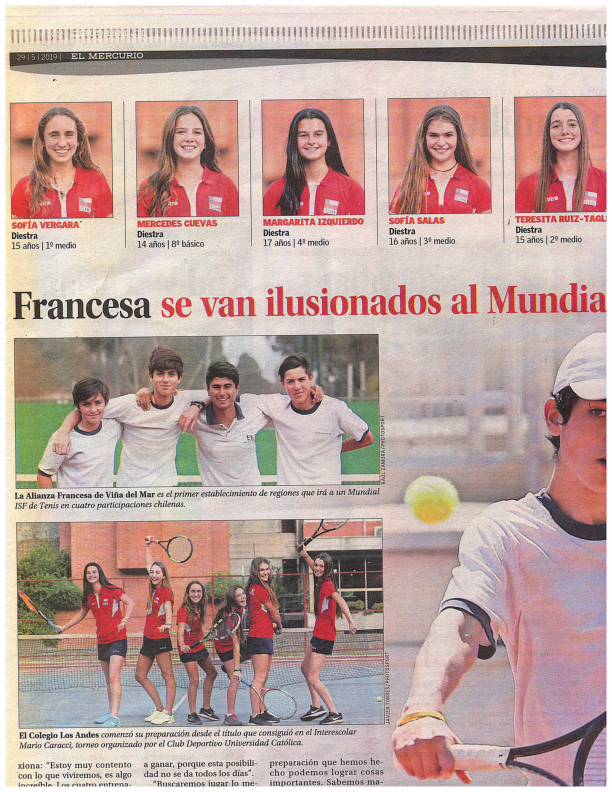 VAMOS CHILE ! - Delegación de Chile al Mundial Interescolar de Tenis