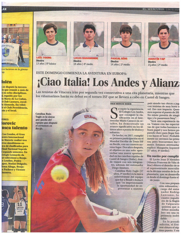 VAMOS CHILE ! - Delegación de Chile al Mundial Interescolar de Tenis
