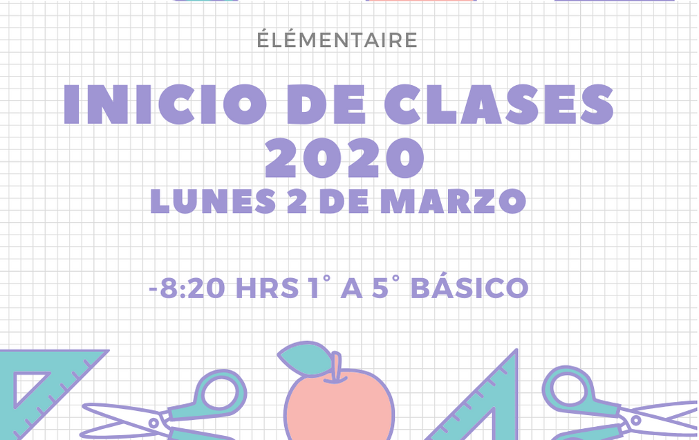 Informacion Inicio De Clases 2020 Elementaire Informacion Inicio De Clases 2020 Elementaire
