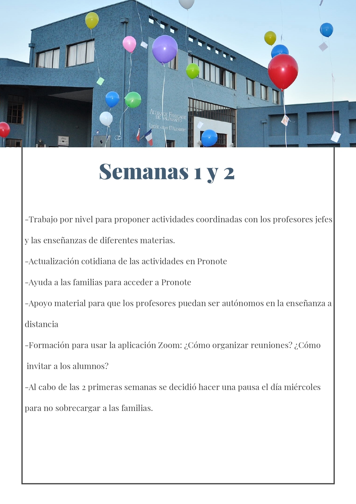 Primaire: Trabajo realizado para la organización de la educación a distancia