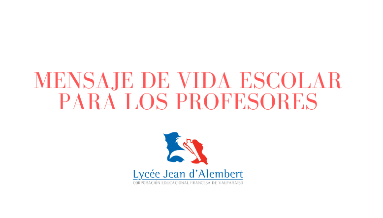 Mensaje de vida escolar para profesores y profesoras