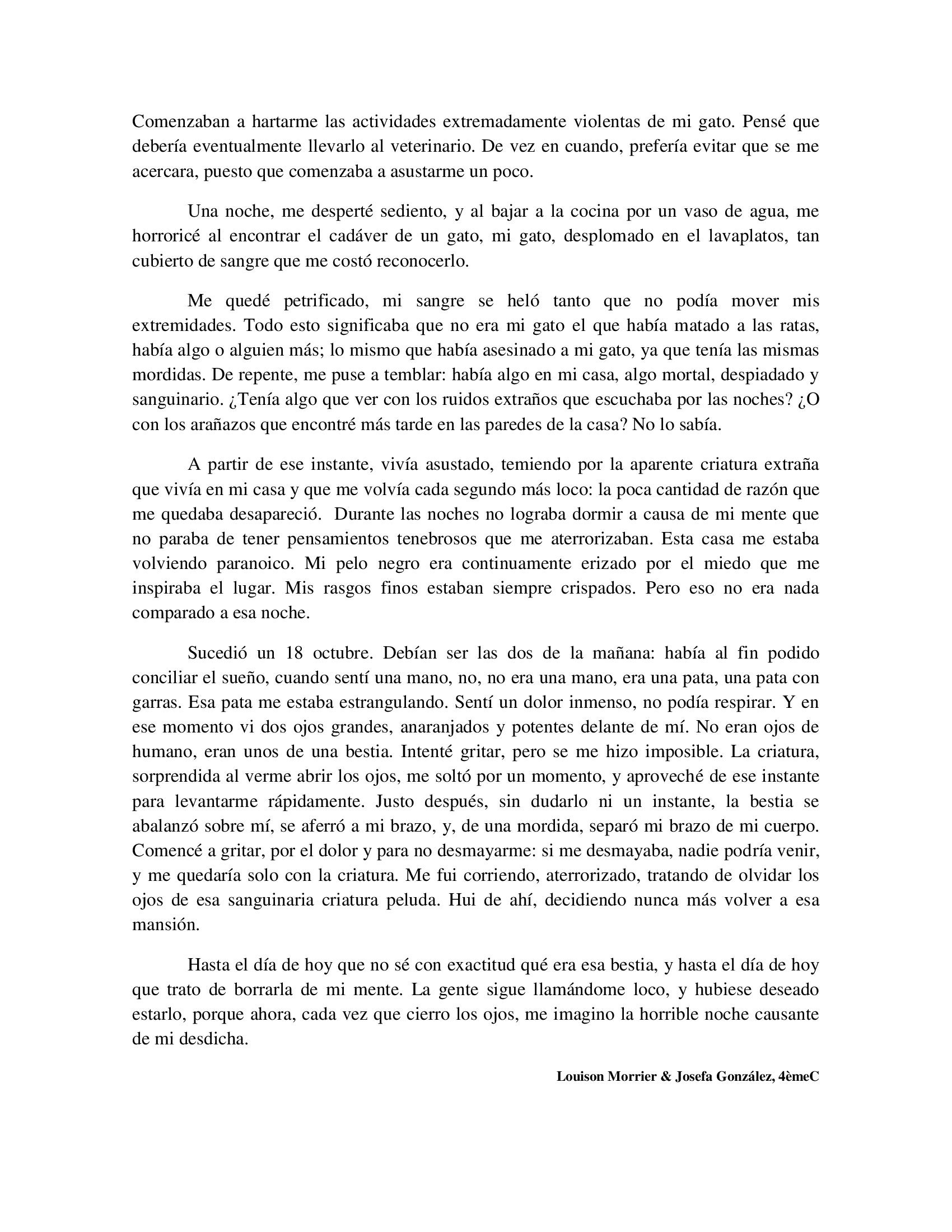Littérature Créative en 4ème