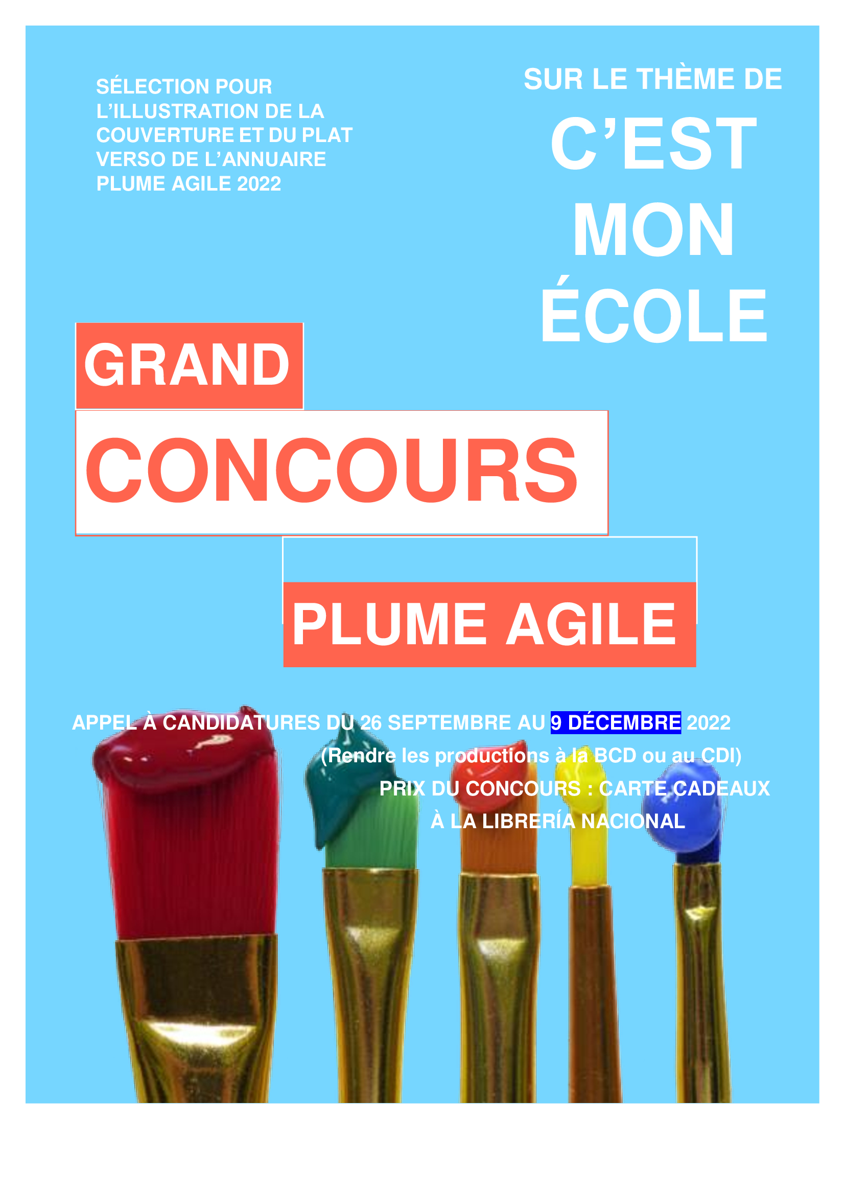 Relance appel au concours couverture Plume Agile 2022