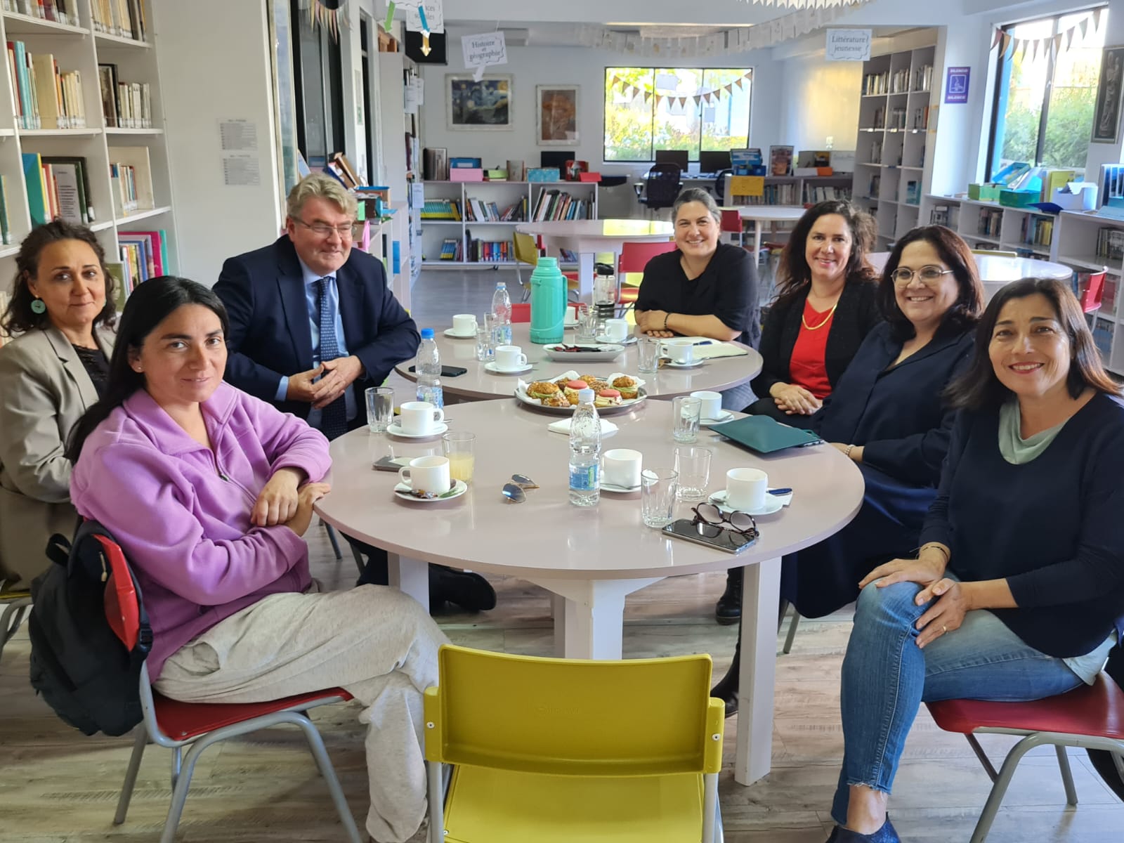 Visite de Patrick Flot, conseiller de coopération et d'action culturelle de l'ambassade de France