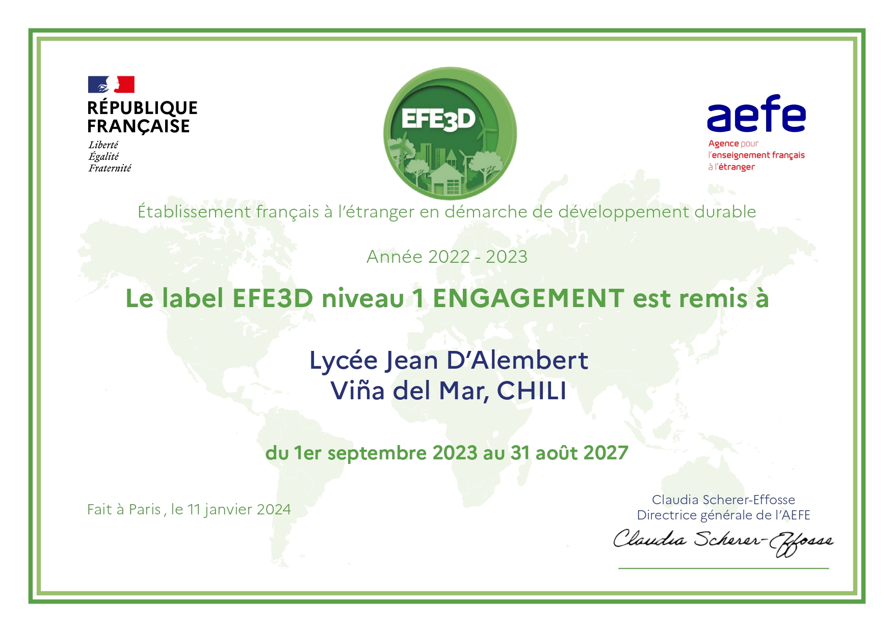 LJDA obtient la labellisation EFE3D LJDA obtient la labellisation EFE3D