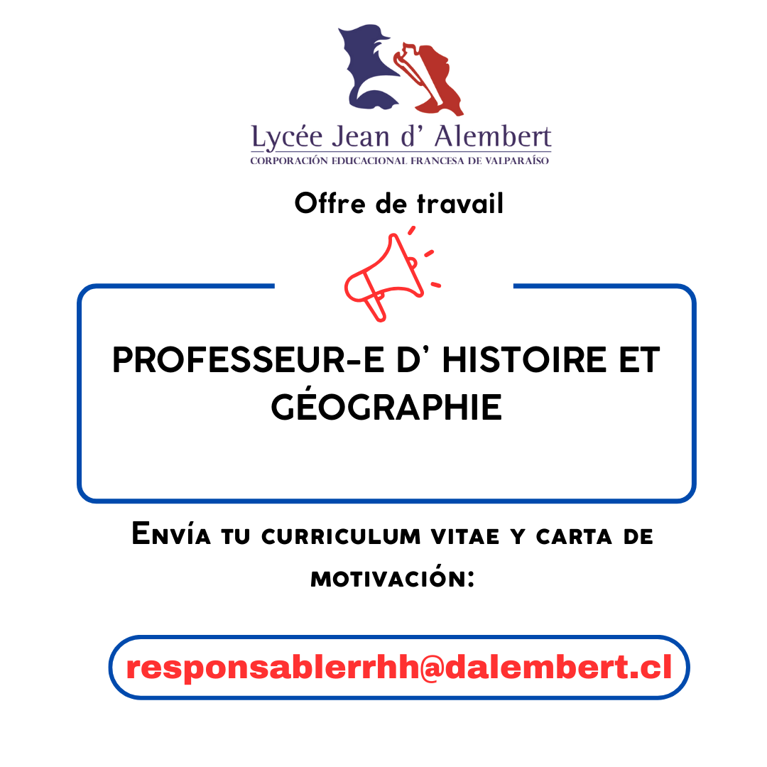 LJDA recrute Professeur(e) d'Histoire et Géographie LJDA recrute Professeur(e) d'Histoire et Géographie