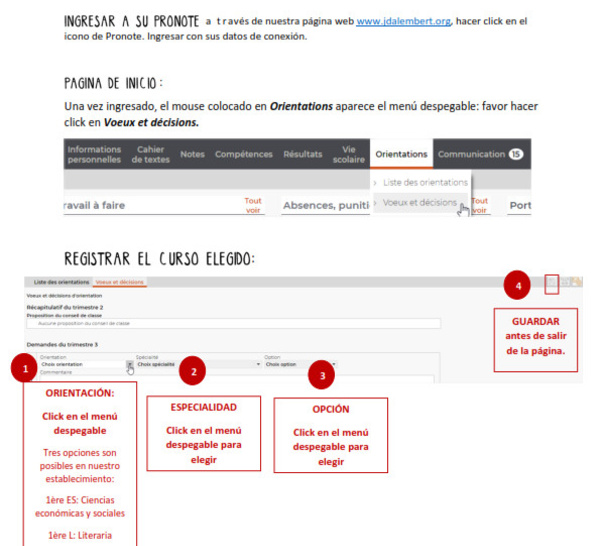 SAISIE DES ORIENTATION SUR PRONOTE - II MEDIO