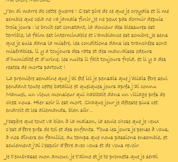 Lettres des Poilus