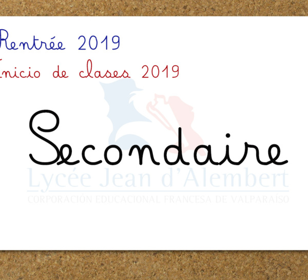 Rentrée Secondaire: recordatorio reuniones de apoderados 
