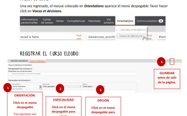 SAISIE DES ORIENTATION SUR PRONOTE - II MEDIO